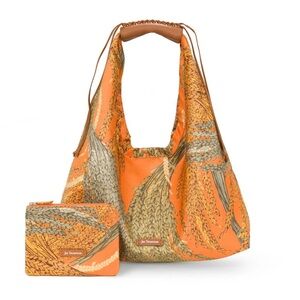 NWT Jim Thompson Rice Small Silk Twill Shoulder Bag and Zip Poich with Dust Bag